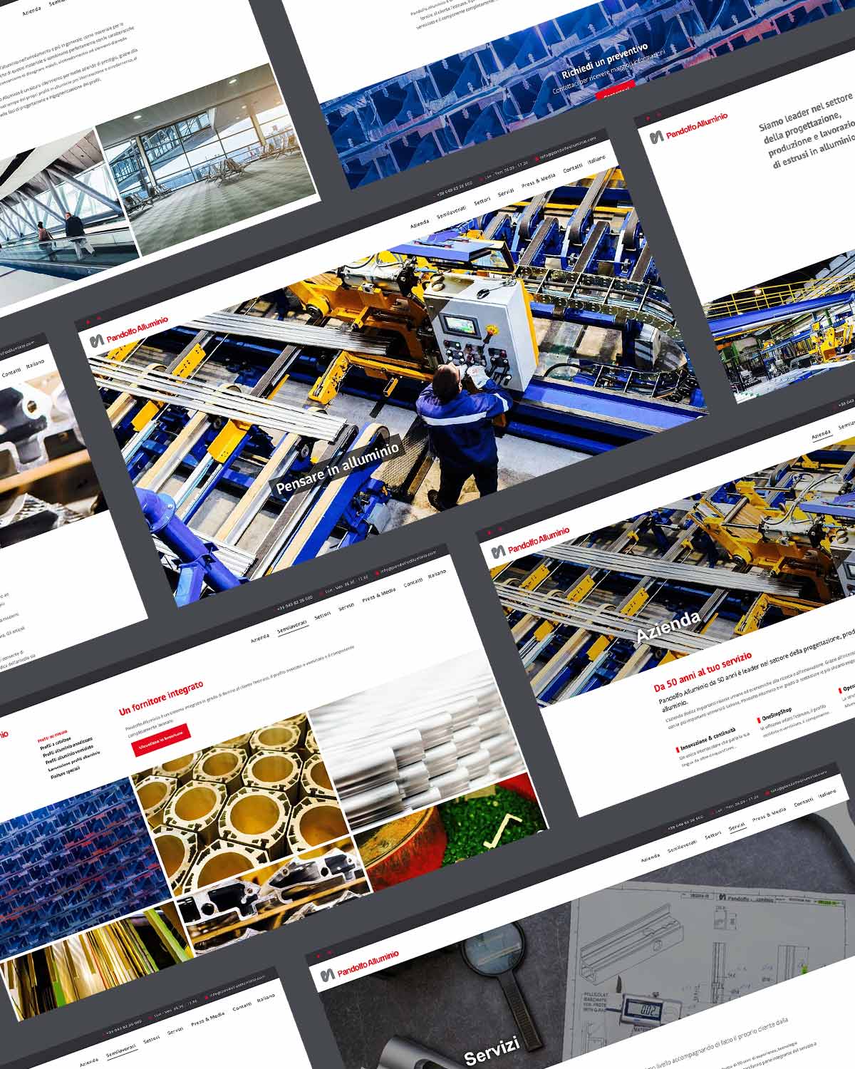 sito web desktop - pandolfo alluminio - fishouse